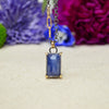 Blue Sapphire Necklace with 14K Yellow Gold Accents