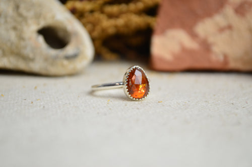Orange Kyanite Stacking Ring (Size 5)