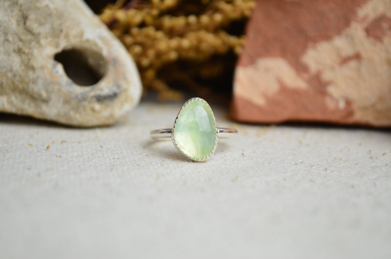 Prehnite Stacking Ring (Size 5 1/2)