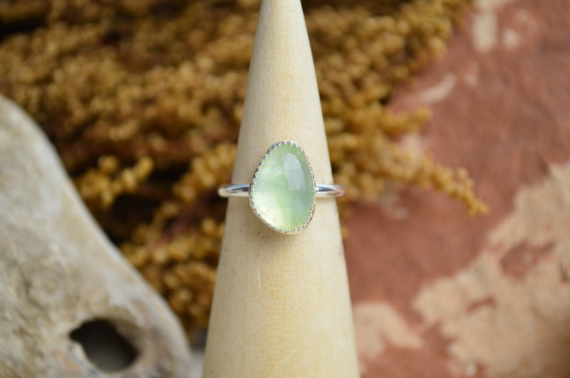 Prehnite Stacking Ring (Size 5 1/2)