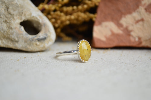 Rutile Quartz Stacking Ring (Size 6 1/2)