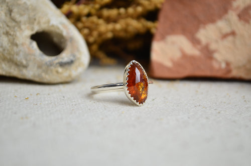 Orange Kyanite Stacking Ring (Size 7)