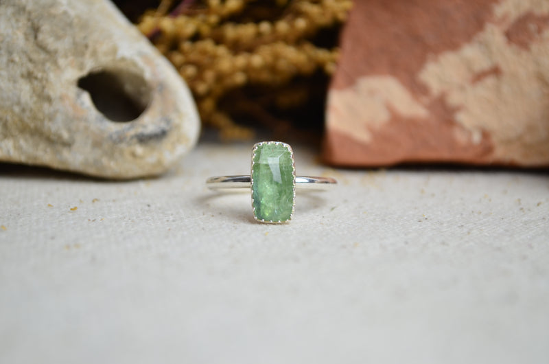 Green Kyanite Stacking Ring (Size 7 1/2)