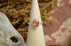 Fire Opal Stacking Ring (Size 7 1/2)
