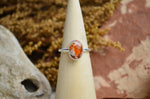 Fire Opal Stacking Ring (Size 7 1/2)