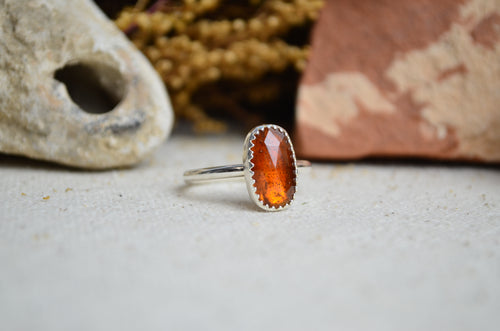 Orange Kyanite Stacking Ring (Size 8)