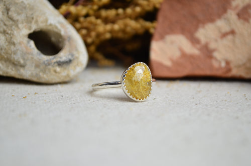 Rutile Quartz Stacking Ring (Size 8)
