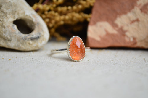 Sunstone Stacking Ring (Size 9)