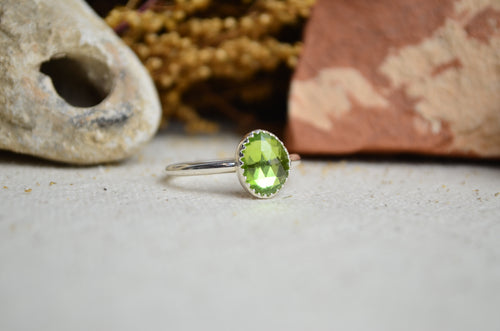 Peridot Stacking Ring (Size 9 1/2)