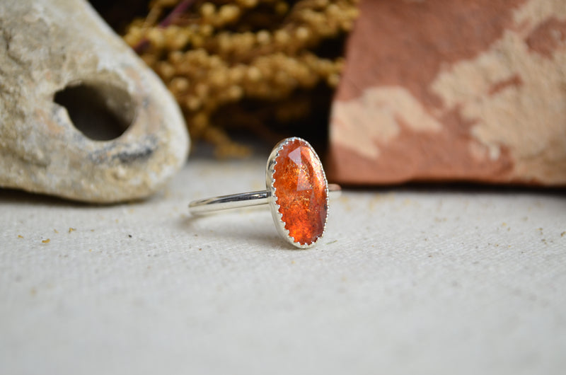 Sunstone Stacking Ring (Size 10)