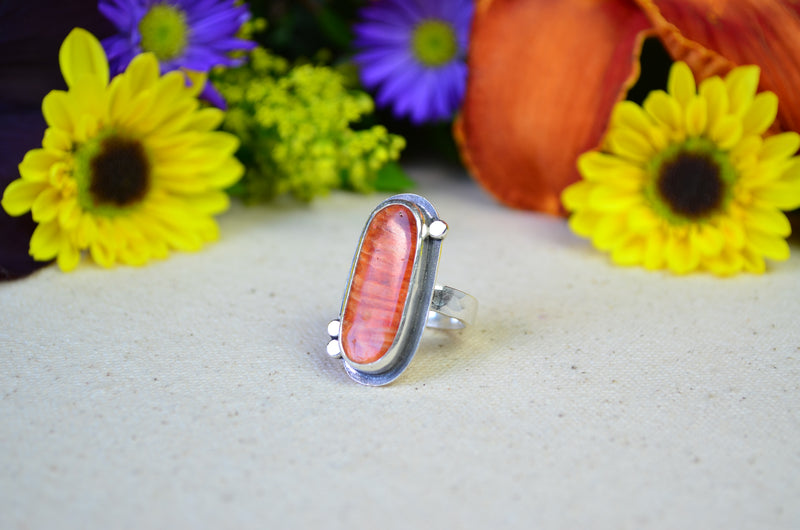 Orange Spiny Oyster Ring (Size 9)
