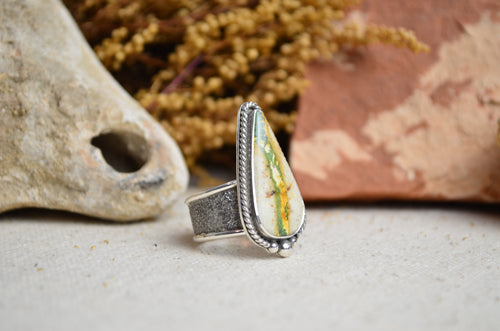 Royston Turquoise Wide Band Ring (Size 6 3/4)