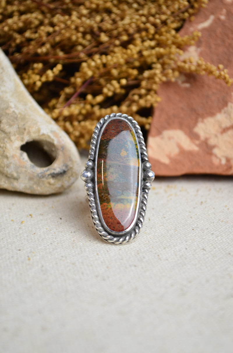 Jasper Wide Band Ring (Size 7 1/2)