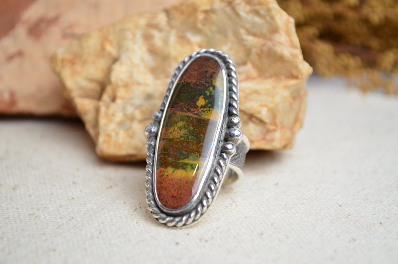 Jasper Wide Band Ring (Size 7 1/2)