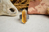 Montana Agate Textured Wide Band Ring w/ 14K Accents (Size 8 1/2)