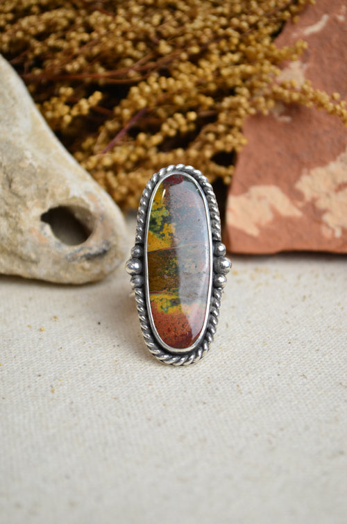 Jasper Wide Band Ring (Size 9 1/2)