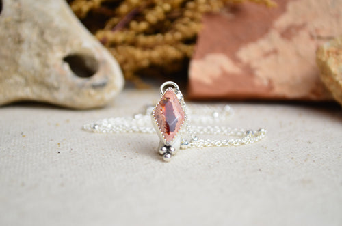 Fire Opal Charm Necklace
