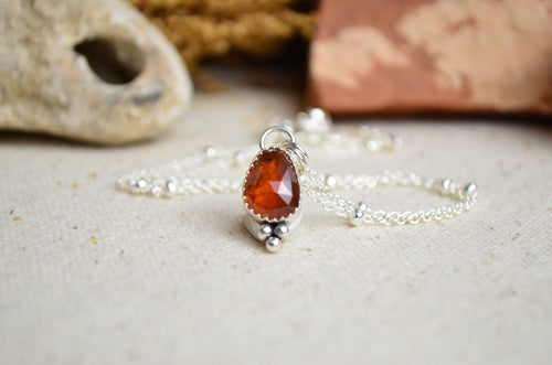 Orange Kyanite Charm Necklace