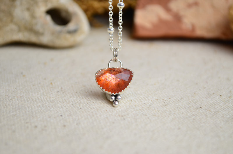 Sunstone Charm Necklace
