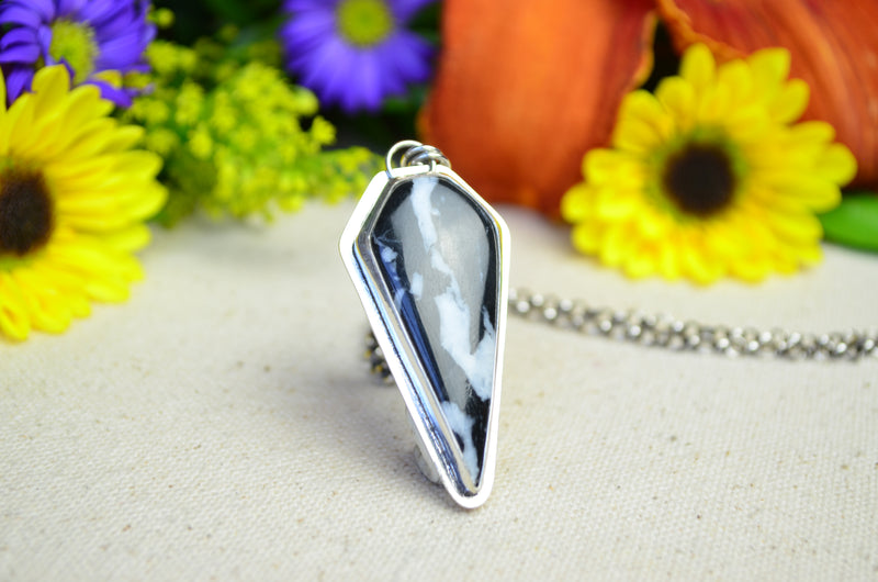 White Buffalo Turquoise Pendant