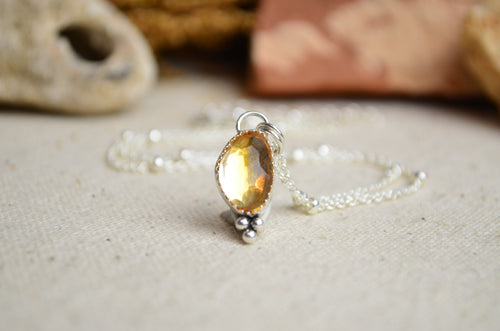 Citrine Charm Necklace
