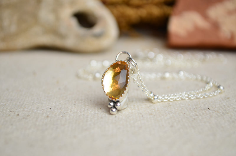 Citrine Charm Necklace