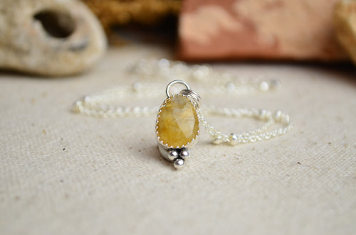 Rutile Quartz Charm Necklace