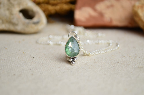 Green Kyanite Charm Necklace