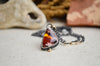 Fire Opal Necklace with 14K Yellow Gold Accents