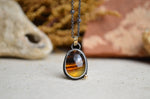 Montana Agate Necklace with 14K Yellow Gold Accents